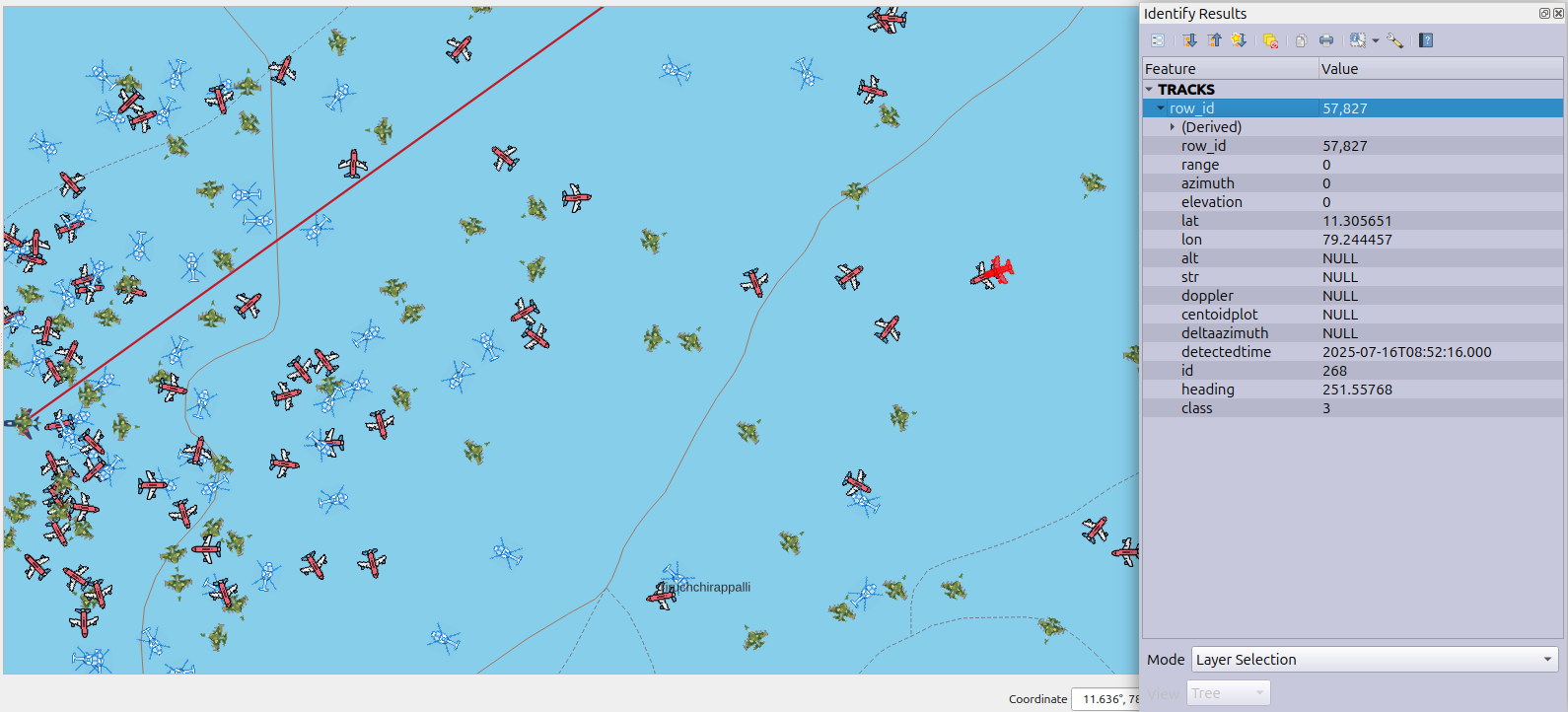 PrithviGIS – Custom GIS solution using QGIS and PostGIS for real-time track visualization developed by Manya Technologies