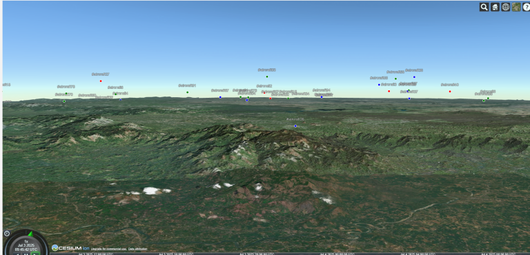prithviGIS - Cesium Tracks