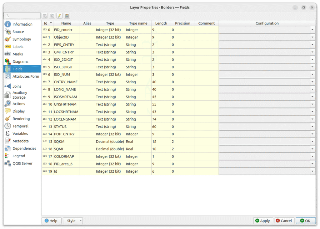 Shapefile Fields - Manya Technologies