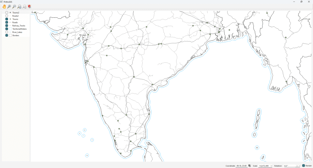 Basic Vvector Map Display using QGIS and Qt - Manya Technologies