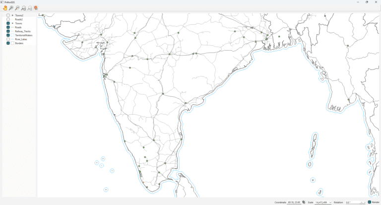 Basic Vvector Map Display using QGIS and Qt - Manya Technologies